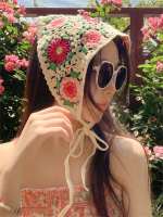 Diadema De Encaje Vintage Para Mujeres Hecha a Mano Con Pequeñas Margaritas Y Fresa En Rojo Estilo Dulce Y Casual - details 7