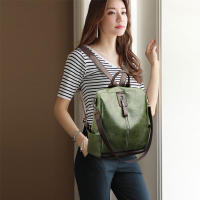 Mochila antirrobo de piel sintética para mujer, de gran capacidad bolso de hombro, de viaje, de marca famosa, a la moda - details 7