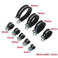 10Pcs Abrazaderas De Tubo Metálicas De Alta Calidad Para Enchufes Eléctricos Con Línea De Goma Adecuadas Para Cableado Y Tuberías - details 1