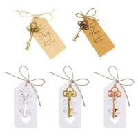 10pcs Abrebotellas Con Llavero Vintage De Esqueleto Y Etiqueta Gracias Para Favors De Boda Regalos Para Fiesta De Boda - details 0