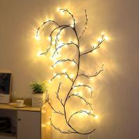 1PC Luz De Ramas De Árbol Con 96 LEDs Para Decoración De Escritorio Pared Fiesta Hogar USB Iluminación Nocturna Con 8 Modos DIY Vine Light - details 4