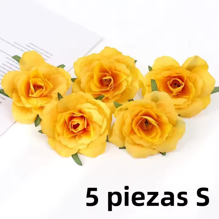 Cabezas De Flores Naranjas Artificiales En Seda Para Decoración De Hogar Bodas Fiestas Accesorios Regalos De San Valentín Uso Interior - 1