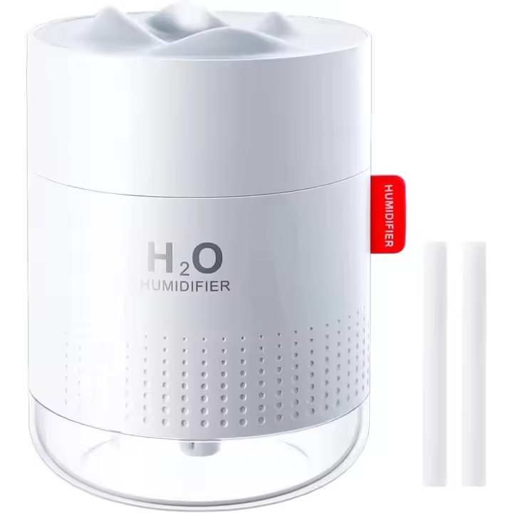 Humidifiers, 500ML Humidifier for Bedroom with Night Light, Humidifiers for Baby with 10~16 Working Hours, Waterless Auto-Off, for Home Baby Office - 1