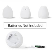 Luz Nocturna LED De Gato Colorido En Silicona Lámpara De Silicona De Dibujos Animados Decoración Para Dormitorio Iluminación De Lado - details 6