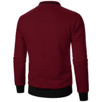 Chaqueta De Manga Larga Para Hombre Con Cuello Erguido Y Cremallera Estilo Casual Chaqueta De Patoche Con Patrón Cuadriculado - details 21