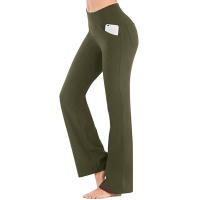 Ogilvy Mather-Pantalones largos de pierna Acampanados para mujer, pantalones largos de cintura alta, estilo Palazzo, elegante, OL - details 11