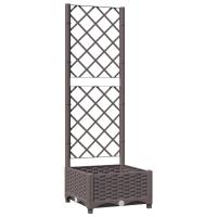 vidaXL Jardinera con enrejado PP 40x40x121,5 cm Color Gris oscuro,  Marrón,  Negro y mas - details 3