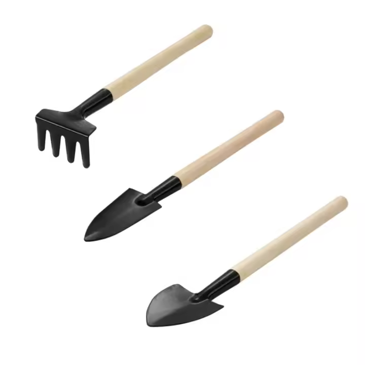 3 Pieces Flower Gardening Kit Miniature Gardening Rake Trowel and Shovel Succulent Plants Tools for Indoor Miniature Fairy Garden Great gift - 1