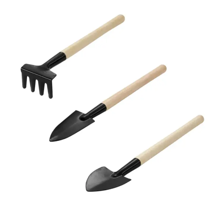 3 Pieces Flower Gardening Kit Miniature Gardening Rake Trowel and Shovel Succulent Plants Tools for Indoor Miniature Fairy Garden Great gift - 1