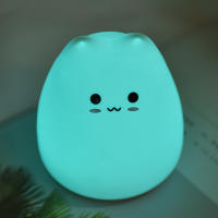 Lámpara Nocturna De Gato Colorido En Silicona Para Niños Decoración Creativa Para El Escritorio Del Dormitorio Luz De Toque Con Sensor Regalo Festivo - details 4