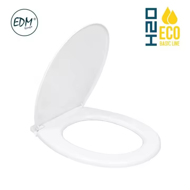 Tapa WC Basic 600g con tornillos EDM – Blanco - 1