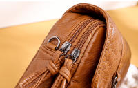 Bolso De Hombro De Cuero PU Con Borla Moda Para Mujer Bolsa Bandolera Casual Con Bolsillo Para Teléfono Móvil - details 26