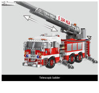Vehículo De Rescate De Ciudad Simulación Con Bloques Móviles Camión De Incendio Modelo Kit Juguete Artesanal Para Niños - details 14