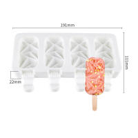 Molde De Hielo De Silicona Para Helado Y Jugos DIY Con 4 Agujeros Molde De Pascuitos Ecológico Y Resistente Para Hornear - details 2