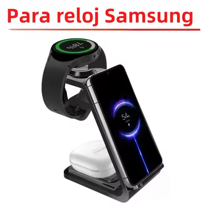 VIKEFON Estación De Carga Eléctrica 30W Con Soporte Para iPhone 16-12 Samsung S20 S21 Apple Watch 8/7 Y Galaxy 6/5 - 1