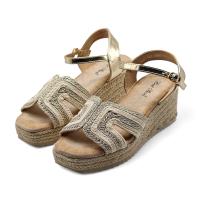 Calzados soraia, Sandalia de antelina y plataforma de yute, espardeñas de cuña, para mujer. - details 10