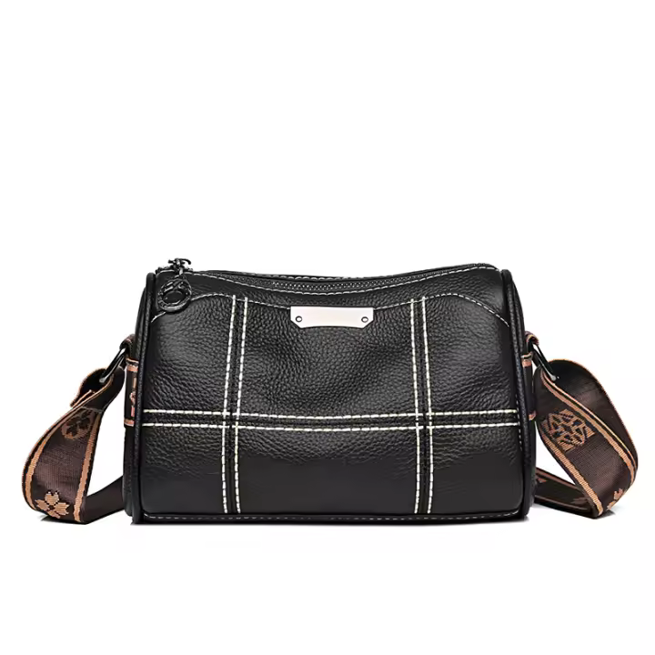 Bolsos de cuero genuine para Mujer, de 3 Capas de hombre de cuero de Vaca Bandolera, de diseño de lujo, Gran capacidad - 1