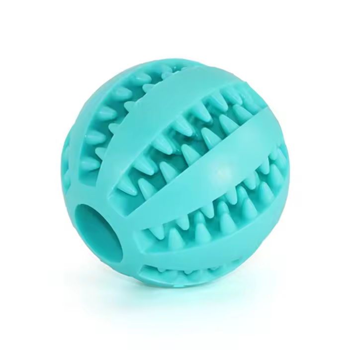 Bola De Goma Para Perros Y Gatos Juguetes Interactivos Resistentes Al Masticar Adecuado Para Pequeños Y Grandes Perros Y Puppies Limpiador De Dientes - 1
