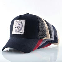 Gorro De Béisbol De Moda Con Bordado De Lobo Snapback Hip Hop Gorro De Campero Transpirable Para Hombres Y Mujeres Protección Solar Para Exterior - details 0