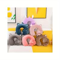 Almohada De Cuello Con Memoria De Espuma Suave Y Cómoda Con Mascarilla Para Ojos - Alta Elasticidad Cubierta Removible Para Viajes Y Hogar - details 3