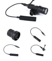 WADSN Linterna Táctica Surefir Con Botón De Presión Remoto Para Serie M300 M600 Luz Escuadrón Accesorios De Arma Long Switch Button Negro Material PE Plástico Y Metal - details 0