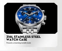 Reloj Automático Para Hombre WellyMerck WM166 Estilo Clásico Acero Inoxidable Cristal De Zafiro Resistente Al Agua Marcas Arábigas Luminiscencia - details 12