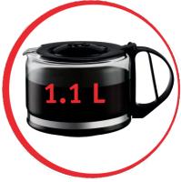 Cafetera de goteo Moulinex FG1214F0, 12 tazas, 1,1 L - Negro - details 3