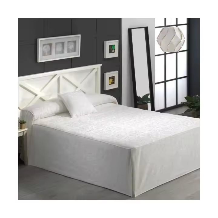 Camatex Colcha Edredón Petra Jacquard con Volante de 50cm y Relleno de Fibra Hueca - 1