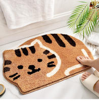 VIKAMA Alfombra De Baño Con Dibujos Animados Absorbente Y Antideslizante Para Toilette Y Puerta Del Baño Material De Poliéster Moderno Y Simple - details 16