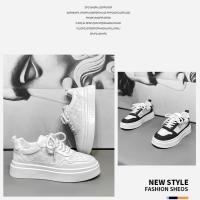 Zapatos Casuales Para Hombre De Cuero De Alta Calidad Comodidad Plataforma Antideslizante Zapatillas Deportivas Con Suela Gruesa Para Correr - details 1