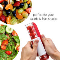 Cortador De Frutas Y Verduras Manual Tomate Uva Cereza Herramienta Para Ensaladas Cuchilla De Acero Inoxidable Eco-amigable - details 1