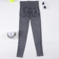 CHRLEISURE Pantalones De Yoga Para Mujer Lavados Leggings De Fitness Con Aros Treggings Elásticos Para Correr Actividad Física De Gimnasio - details 3