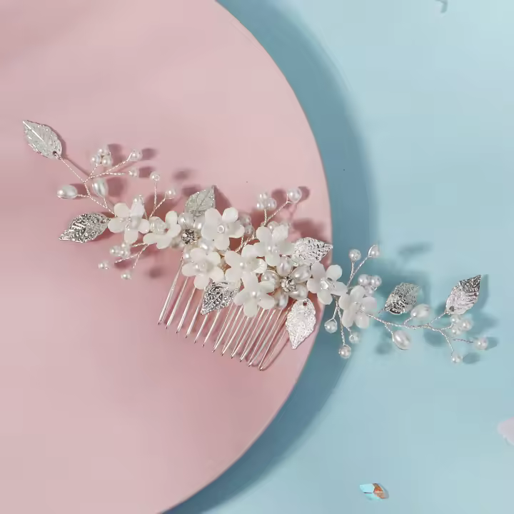 Combinado De Perla Y Rhinestone Para El Cabello De Novia Clásico Adorno De Tiará De Lujo Para Mujeres Clip Para El Cabello De Fiesta - 1