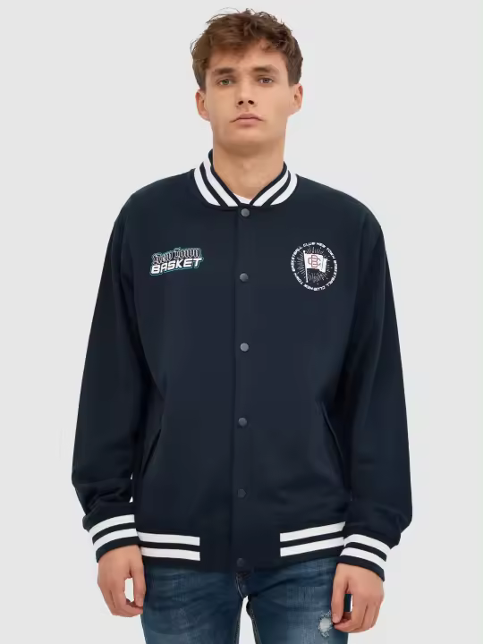 Sudadera abierta estilo beisbolera con puños en las mangas y la cintura INSIDE - 1