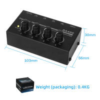 Mezclador De Línea Mini Depusheng DX400 De Cuatro Canales Con Bajo Ruido Ultra Elevado Suministro De Energía DC5V Operación Fácil Para Grabación De Áudio - details 7