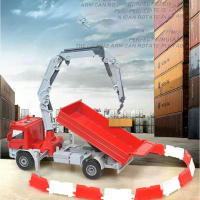 Kaidiwei Camión Gratiente Con Grúa Modelo De Vehículo De Ingeniería a Escala 1/50 Para Niños Juguetes De Simulación Regalos Metal Sin Batería - details 4