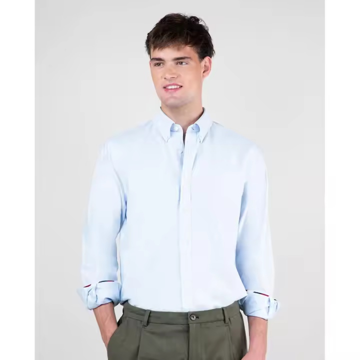 Camisa Oxford Liso Celeste - El Ganso - Básica lisa color azul claro - 1