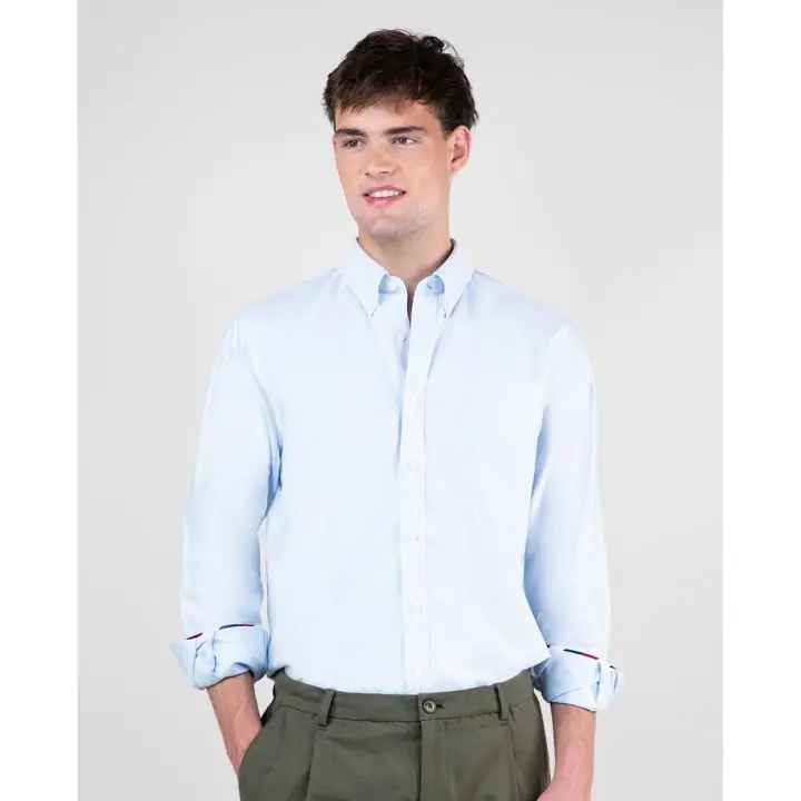 Camisa Oxford Liso Celeste - El Ganso - Básica lisa color azul claro - 1