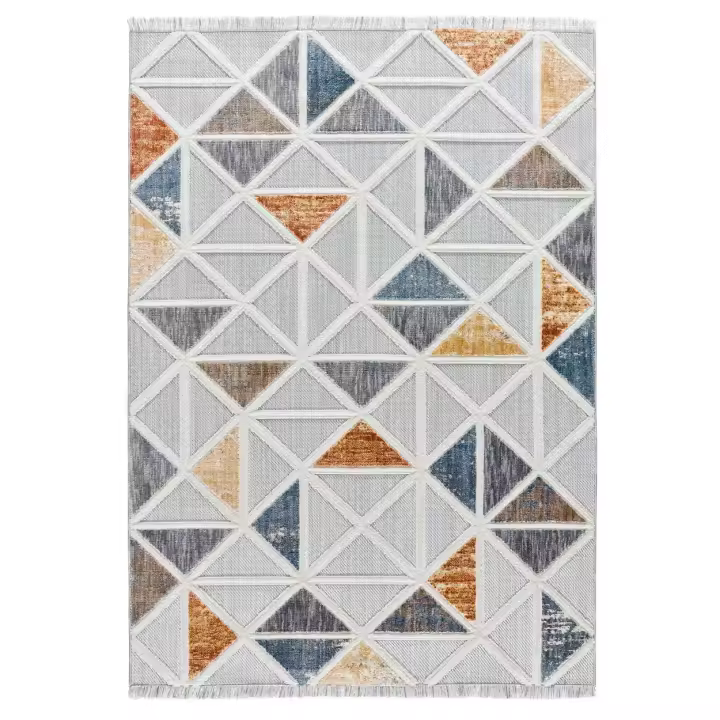 ATTICGO Alfombra de Interior Estilo Geométrico en Multicolor - Broadway 4840 | 77X150, 136X200, 155X230 cm - 1