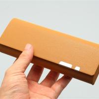 Caja De Almacenamiento Para Gafas De Sol PU Cuero Portátil Color Sólido Casco Rígido Protector Para Gafas Unisex - details 6