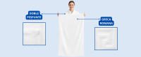 Toallas Baño Grandes 70x130 cm 100% Algodón 500 GSM - Toalla Blanca, Suave y Absorbente -Juego de 2, 4 o 6 Toallas de Ducha - Toalla Blanca de Ducha con Greca Romana - Juego de Toallas para Hogar, Apartamento Turístico y Hostelería - Calidad Premium - details 3