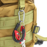Lanyards De Pesca 5pcs Retráctiles Tácticos Con Resorte Elástico Y Ganchillo Antipérdida Para Teléfono Y Llaves De Camping - details 3
