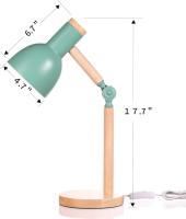 Lámpara de mesa, pequeña lámpara de mesa de madera, ajustable de madera, lámpara de noche de madera de tres colores, lámpara de mesa con protección para los ojos adecuada para dormitorios universitarios - details 2