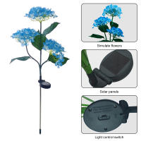 Lámpara Solar LED De 3 Cabezas Con Flor De Rosa Y Hibisco Para Jardín Patio Decoración De Casa Rústica Iluminación Exterior Para Verduras Y Frutas - details 9