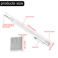 11PCS Pluma Grabadora De Carburo De Tungsteno Punta De Grabado Para Vidrio Cerámica Metaloforía Carpintería Herramientas Manuales - details 3