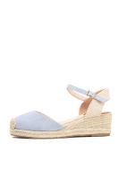 Lyla Wang alpargatas doradas cuñas bajas de esparto con plataforma mujer con plantilla acolchada - details 9