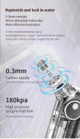 Spray De Hidratación Facial Mist Airbrush Profundo Limpiador Oxygenador Inyector Sin Cable Compresor De Pincel Multiusos Para Belleza - details 9