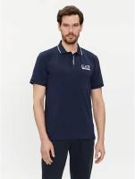 Polo Emporio Armani EA7 3DPF17 PJ03Z 1554 navy blue - details 0
