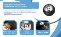 Banner - Pomo perilla de 5 cambios marcha coche compatible con peugeot