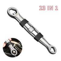 Llave Universal Multifuncional 23 En 1 Set Ratchets Ajustable 7-19mm CR-V Herramienta Manual Flexible Para Reparación De Coches - details 0